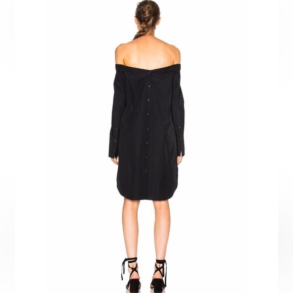 Rag & Bone Kacy Off Shoulder Dress in Black - Picture 3 of 13